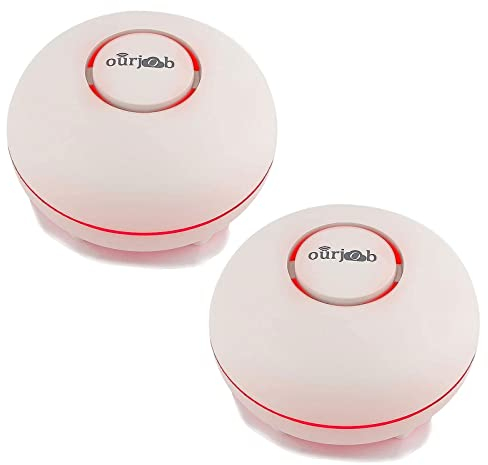 Water Leak Detector -Ourjob Water Alarm Surveillance Systems Water Detectors for Home Security, Kitchen，Bathroom, Basement (2PCS)