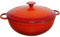 BAUMALU Cocotte fonte ronde basse - 26 cm - Rouge dégradé Tradition