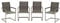 4X GardenPleasure Gartensessel Sienna Freischwinger Gartenstuhl Metall Campingstuhl Hochlehner Set Edelstahl Kunststoffgewebe 2x2 Taupe