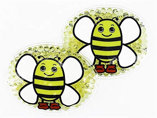 2er Kühlpad Wärmepad mehrfach Kompresse Kühlkissen Kinder wärmen kühlen Biene