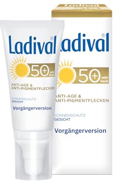 Ladival Anti-Age & Anti-Pigmentflecken LSF 50+ – Parfümfreie Sonnencreme für Gesicht, Hals, Dekolleté und Hände – ohne Farb- und Konservierungsstoffe – 1 x 50 ml