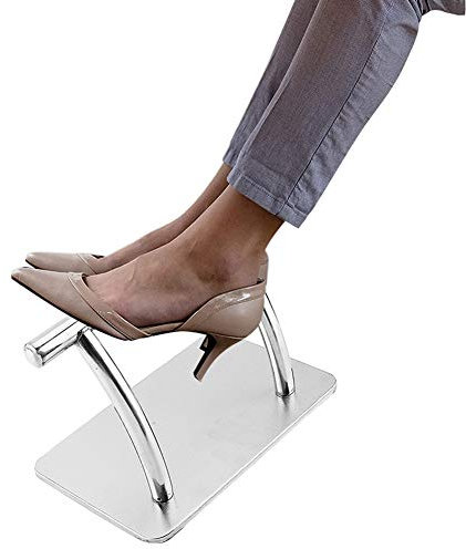 Edelstahl Fußstütze Friseur, Mobile Friseurstuhl Fußpedal Teile Fußraste für Beauty Spa Nail Massage Salon Fußstütze für Friseursalons Edelstahl-Fußablage 34 x 29 x 4,5 cm