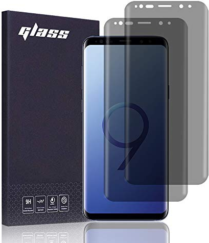 FiiMoo Privacy Schutzfolie Kompatibel mit Samsung Galaxy S9 Plus, [2 Stück] [Fingerabdruckerkennung] [Vollständige Abdeckung], Anti-Spy TPU Ultra HD-Weichfilm Displayschutzfolie für Galaxy S9 Plus