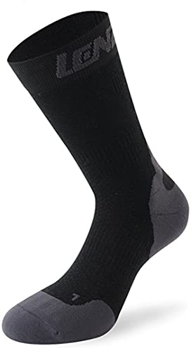 Lenz 7.0 Mid Merino Kompression Socken, schwarz, 45-47