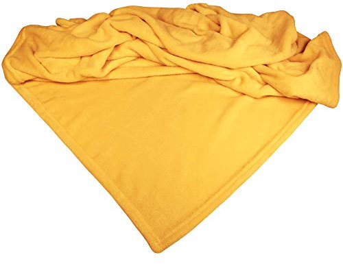 Schecker Mikrofaserdecke Premium 1Stück 150 cm x 95 cm - ohne Bestickung - Gelb