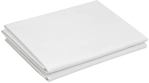 Fangehong 2 STK Stickerei Stoff, Weiß Leinenstoff Kreuzstich Stoff, Embroidery Fabric Handarbeiten Nähstoff für Basteln Nadeln, Embroidery stoff, Bekleidungshandwerk, 50 cm x 70 cm,Weiss