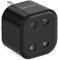 LENCENT UK 2 Pin to 3 Pin 10A Fuse Adaptor Plug, Electric Shaver Razor Adaptor Toothbrush Plug for Epilators Bathroom, Black