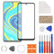 SwarKing Pantalla de cristal frontal de cristal exterior de repuesto compatible con Redmi Note 9 Pro y Redmi Note 9S con kit de reparación