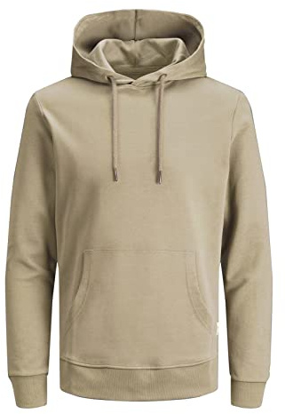 JACK & JONES Male Plain Hoodie, Crockery, 3XL