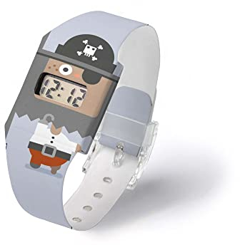 I LIKE PAPER - Pirate - Pappwatch/Watch/Digitale Armbanduhr ausTyvek® - reissfest - wasserabweisend - Digitale Anzeige für Uhrzeit und Datum