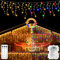 Guirlande Lumineuse de Noël en Forme de Stalactites à Piles 102 LED à Changement de Couleur Avec Télécommande Étanche Pour Noël Mariage Vacances Décoration de fête (Blanc Chaud et Multicolore)