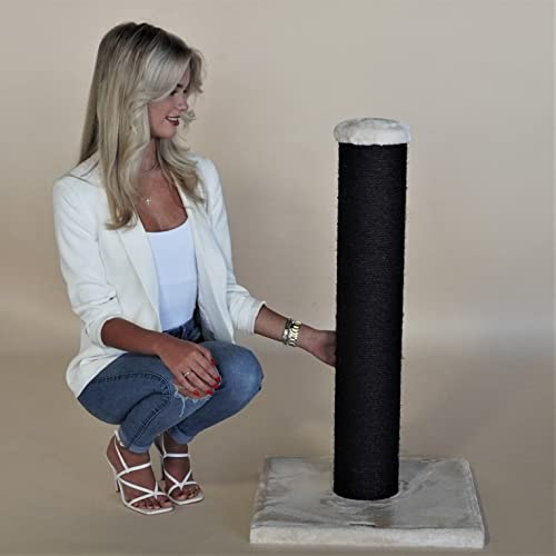 Kratzbaum kratzstamm große Katzen stabil XXL Ragdoll Scratcher katzenkratzbaum auch für große schwere Katze kletterbaum kratzmöbel Grosse Dicker stamm katzenbaum (Beige, Blackline Stamm)