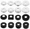 Lot de 2 rosace robinet de Ø 25 mm (3/4) - rosace mitigeur douche,rosace robinet douche,rosace robinet mitigeur - rosace pour robinets de douche, robinets, radiateurs(argent, 66 x 30)
