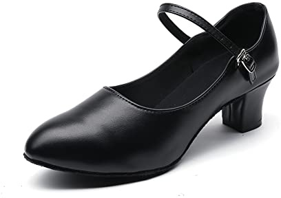 MSMAX Women Dance Heels Girls Character Shoes Dancing Pumps for Ballroom Flamenco Tango Latin 10.5 M US Women