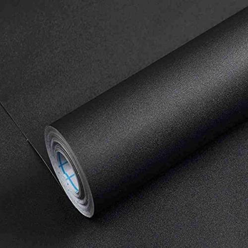 Peel and Stick Wallpaper Black Wallpaper Self Adhesive Vinyl Film Sticky Back Plastic Removable Paper Decorative for Bedroom Living Room Kitchen Shelf Liner Upgrade Thicker 60cm x 300cm