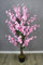 Plante Artificielle à Fleurs Roses Arbre Artificiel 120 cm Décoration du Salon Grande Plante en Pot Fleur de Printemps