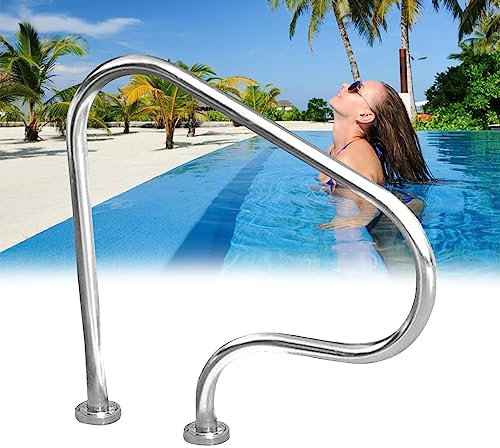 Inground Pool Treppe Handlauf, Pool Grab Ladder Bar, 304 Edelstahl Pool Geländer mit kompletten Montage-Zubehör
