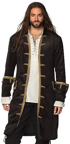 Boland-74179 Pirate Jacket, Colore Black-Gold, 56, 74179