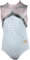 GETTY-SPORTS Turnanzug Lena ohne Arm für Mädchen/Damen (white/lightpink/deep-grey) Größe 34