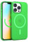 FELONY CASE - Neon Green Crystal Clear Phone Cover for iPhone 15 Pro Max, Compatible with MagSafe - 360° Shockproof Protective Cases Designed for Apple iPhone 15 Pro Max
