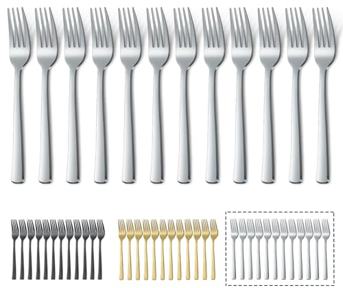 Gabeln 12 Stück, Hunnycook Edelstahl Tafelgabeln Gabel Set, 8 ''(20,4 Cm) Elegantes Besteck Gabeln Geeignet für Zuhause/Party/Restaurant, Spülmaschinenfest