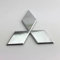 RIKCAT Auto Logo Emblem Badge für Mitsubishi Colt Z30 2004-2012, Frontklappe Kofferraum Heckklappen Logo Aufkleber Abzeichen-Zubehör Dekoratives ABS Auto Styling,Silver