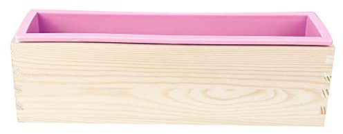 UPQRSG Moldes de Jabón, Forro de Silicona de Grado Alimenticio 900 Ml Moldes de Jabón Desmontables Seguros para Hacer Jabón, Resistentes y Convenientes para Lavar Moldes para Hacer Jabón(Rosa)