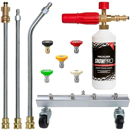Pro-Kleen Chassis Underbody Undercarriage Cleaner and Snow Foam Lance Compatible with Bosch Pressure Washers with 5 Spray Jet Adaptors