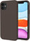 TAXXOE Silicone Case with iPhone 11 Case Soft Ultra Slim Protective Shockproof Liquid Silicone Phone Case,Anti-Scratch Microfiber Lining，6.1 inch-Brown