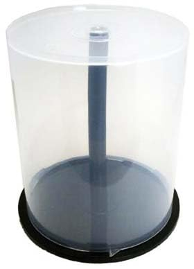 1 x 100 Empty CD DVD Cakebox Storage Tub Plastic Case for DVD CD Bluray Discs Spindle cake box (Holds 100 discs) RIVERMEDIA
