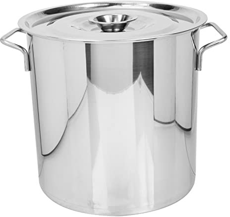 Goohochy Marmite Acier Inoxydable 25 L Avec Couvercle Marmite À Soupe Pour Cuisson Fruits De Mer ÉCrevisses Maison