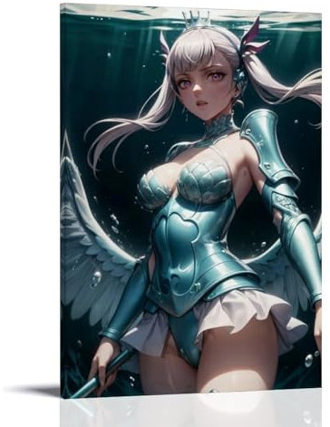 Black Clover Noelle Silva Poster Dekorative Malerei Leinwand Wandkunst Wohnzimmer Poster Schlafzimmer Malerei, Leinwand Kunst Poster Und Wandkunst Bilddruck Moderne Familienzimmer Dekor 16x24inch(40x6