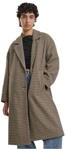 Urban Classics Ladies Oversized Plaid Coat unionbeige/Black, XL