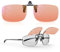 Goiteia FL-Rose Migräne-Brille zum Anklippen, bernsteinfarben, blaues Licht, blockierende Brille für Augenbelastung, lichtempfindlich, fluoreszierende LED-Beleuchtung, Computer-Bildschirm-Blendung