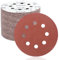 FEIHU 50 Pezzi Dischi Abrasivi 125mm, Carta Vetrata Abrasiva 8 Fori per Levigatrice Orbitale: Grana 600
