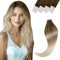Vivien Extensions Tape in Echthaar Balayage Blond Echthaar Extensions Tape Hellbraun Ombre Aschblond mit Platinblond Extensions Tape in Haarverlängerungen 50cm 20pcs 50g #8/18/60