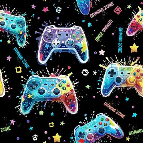 ANHUIB Gamer Wandaufkleber Dekoration,Gaming Tapete Selbstklebend 44x300CM,Wandtattoo Gaming Kinderzimmer Jungen,Spielkonsole Gamer Tapete,Graffiti Junge Teenager Kindzimmer Wandsticker