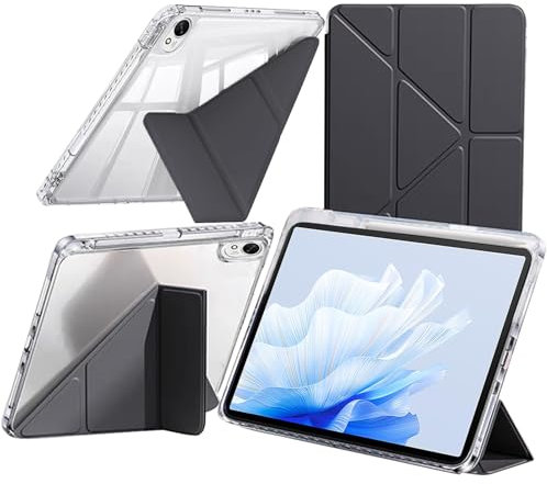 EspZanthic Custodia per Huawei MatePad 11.5 S 2024 / MatePad 11.5 2024/2023/ MatePad Air 11.5 2023 con Portapenne, 6-in-1 Angoli di Visione Multipli, Cover Trasparente Posteriore