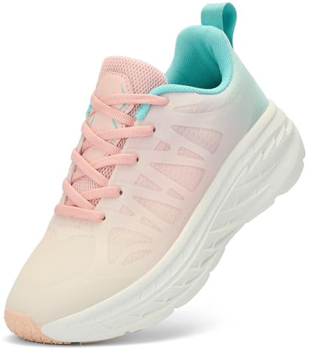 Axcone Chaussures de Sport Femme Respirant Légère de la Mode de Marche Fitness Running Tennis Outdoor Gym Jogging Sneakers(LT195-Pink38)