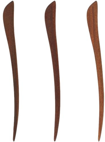 Beebeecraft 3 bâton de Cheveux en Bois de Santal Vintage en Bois de Sienne Baguettes de Cheveux Japonaises Chinoises pour Femmes Accessoires de Fabrication de Chignon Faits à la Main