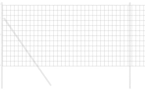 vidaXL Eurozaun 1 x 10 m PVC-beschichtetes Eisen Grau | Robustes, PVC-beschichtetes Eisen, das lange hält, Klare Linien mit einem minimalistischen Look, Perfekt für Gärten,