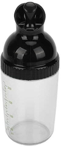Cruet Salatdressingflasche, 200 ml Dressing Shaker für Sojasauce Essig Öl, Leckdicht Salatdressings Flaschen für Gewürze Marinaden, Küchenzubehör (Black)