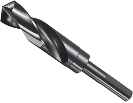 METALLIXITY Drill Bit 23mm, 1/2 Reduced Shank 3-Flat 4341 HSS 118° | High-Speed Steel Bits for Drilling Medium to Low Thin Steel Copper Aluminum Wood Plastic DIY Project Nitriding Black