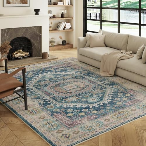 Decoranddecor Traditional Rugs Living Room 200x290cm Washable Non-Slip