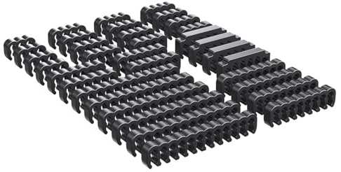 Zqxnt Pack of 34 PVC Cord Management Guides for 3.0-3.6mm Sleeved Lines Computer Power Supply Cord Arrangers Cable Routing Comb