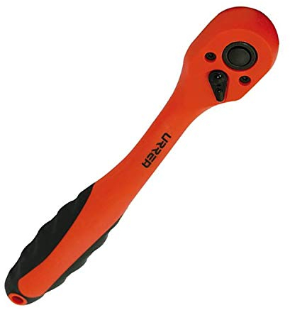 Urrea 3/8-Zoll-Antriebs-Umschaltknarre – 20,3 cm lange Umschaltknarre mit versetztem Griff mit Schnellstecknuss und 5-Grad-Bogenschwingung – 5249G