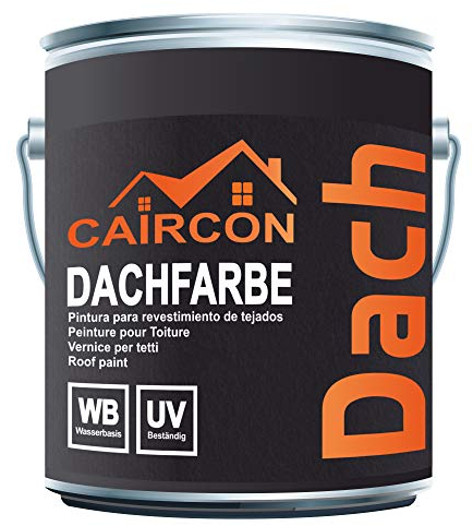 Peinture pour Toit - Rénovation toiture, tuiles - Revêtement professionnel: Imperméable, élastique - Marron 5L