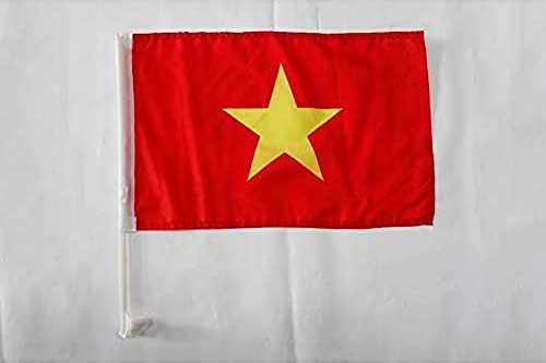 AZ FLAG - Autofahne Vietnam - 45x30 cm - Vietnamesische Autoflagge 30 x 45 Cm - Auto Flaggen