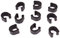 VORCOOL 50pcs Hook Clips C Housing Hose Guide Cycling Bike Bicycle MTB Brake Gear Cable (Black)