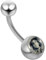 Monster Piercing Bob Marley Print 316L Chirurgenstahl 14 Gauge Banana Belly Bar Schmuck